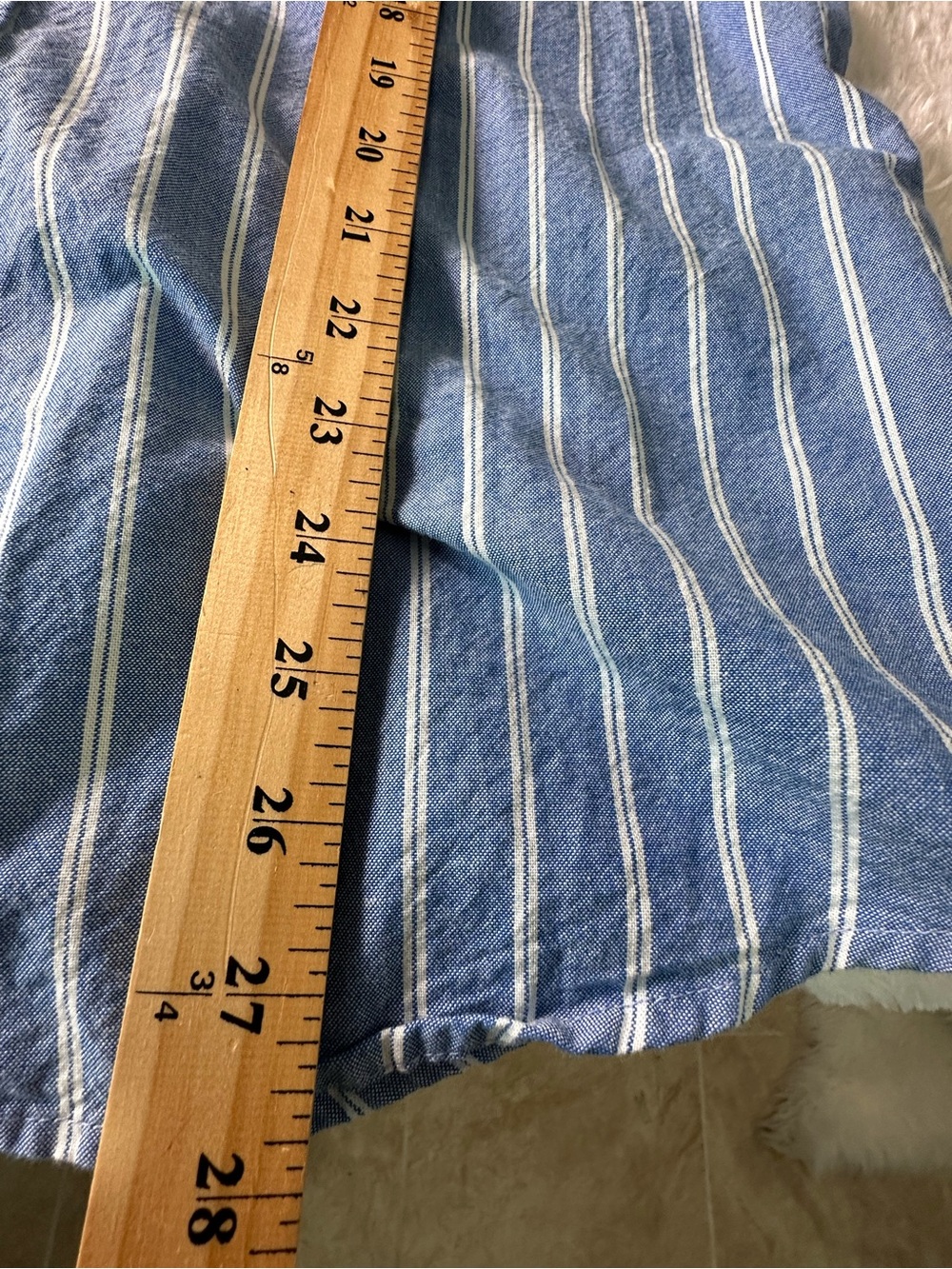 Denim & Flower Blue and White Vertical Stripe Button-Down Shirt - Picture 7 of 10